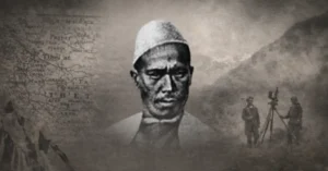 तिब्बत का नक्शा बना दिया कार्य से जुड़े नैन सिंह रावत का ऐतिहासिक चित्र