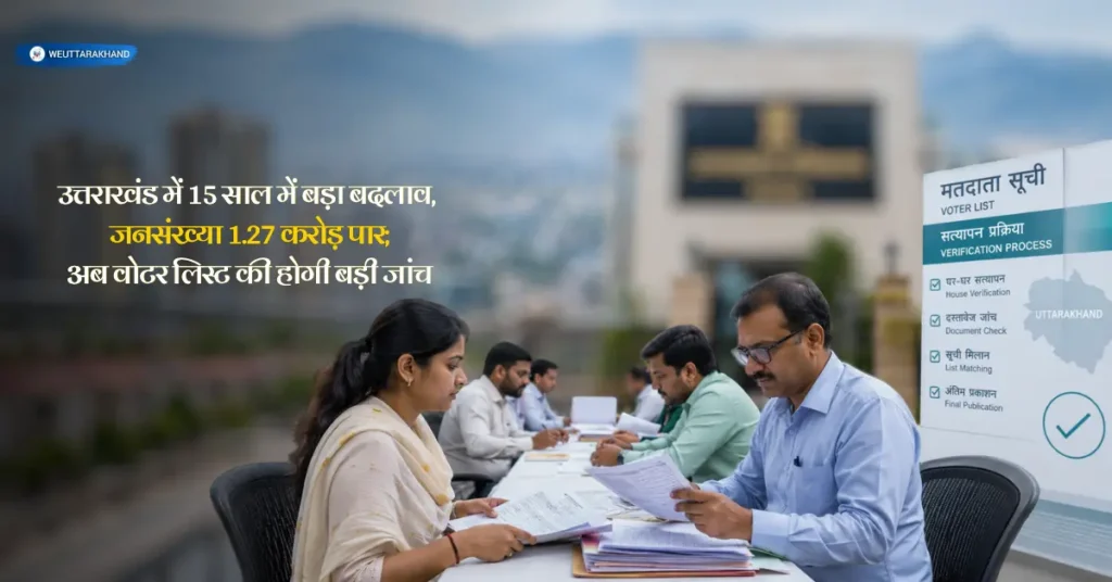 उत्तराखंड में जनसंख्या 1.27 करोड़ पार होने और वोटर लिस्ट जांच से जुड़ा फीचर्ड दृश्य