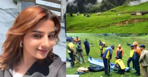 उत्तरकाशी के दयारा बुग्याल में लापता युवती ट्रैकर की तलाश से जुड़ा दृश्य