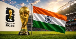 फीफा(FIFA) वर्ल्ड कप 2026 और भारत के फुटबॉल कनेक्शन को दर्शाती प्रतिनिधि छवि