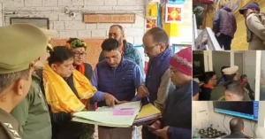 SIT officials inspect records and review CCTV footage during the investigation into the Badrinath Dham donation irregularity case.