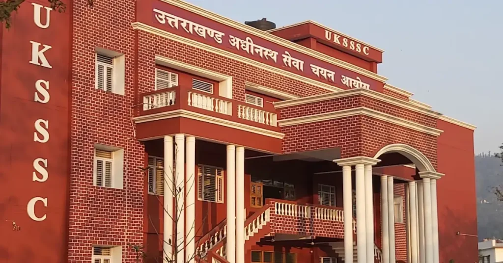 The Uttarakhand Subordinate Service Selection Commission (UKSSSC) headquarters in Dehradun.