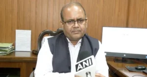 Uttarakhand Disaster Management and Rehabilitation Secretary Vinod Kumar Suman speaking to ANI about the artificial lake formed in Harsil, Uttarkashi.
