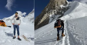 Mountaineer Nirmal Purja during the Gasherbrum II (G2) expedition in Pakistan's Karakoram mountain range.