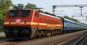 Indian Railways passenger train representing expanded rail connectivity to Uttarakhand.